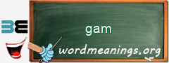 WordMeaning blackboard for gam